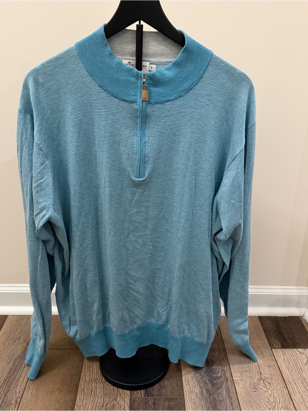 Peter Millar Stripped Quarter Zip Pullover Men’s Size XL